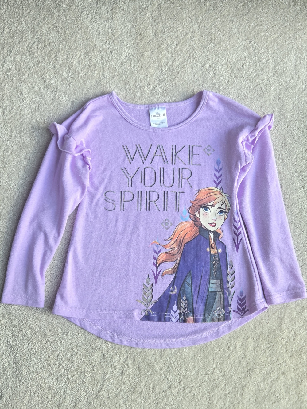 Disney Frozen II Lilac 'Wake Your Spirit' Anna Graphic Long-Sleeve Top